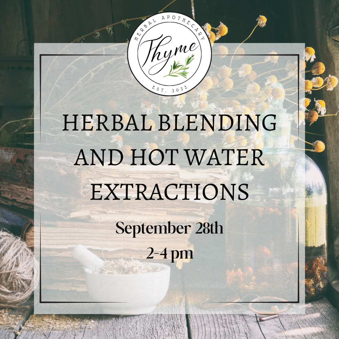 Herbal Blending And Hot Water Extractions